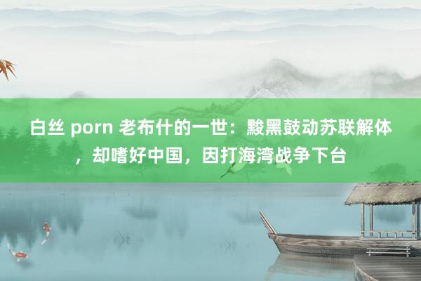 白丝 porn 老布什的一世：黢黑鼓动苏联解体，却嗜好中国，因打海湾战争下台