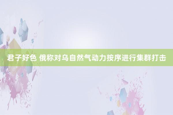君子好色 俄称对乌自然气动力按序进行集群打击